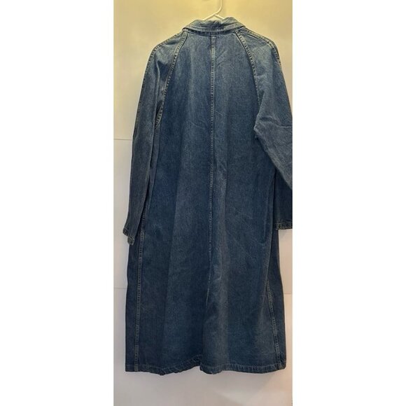 Vintage 80 GUESS George Marciano Long Denim Jeans Jacket, Denim Trench coat (XL) - Picture 7 of 12